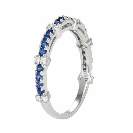 Deals 🔥 Unbranded Sterling Silver Lab-Created Blue Spinel & Cubic Zirconia Ring 🥰 - Image 2