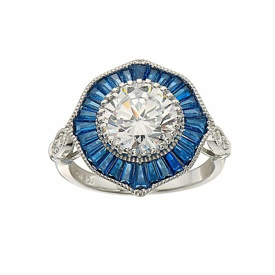 Deals ๐ Unbranded Sterling Silver Cubic Zirconia Baguette Cocktail Ring ๐