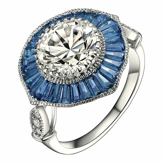 Deals ๐ Unbranded Sterling Silver Cubic Zirconia Baguette Cocktail Ring ๐ - Image 2