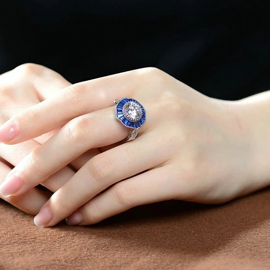 Deals ๐ Unbranded Sterling Silver Cubic Zirconia Baguette Cocktail Ring ๐ - Image 4