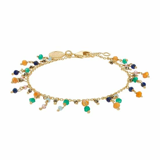 Discount 🥰 Unbranded Gold Tone Gemstone Fringe Bracelet 💯