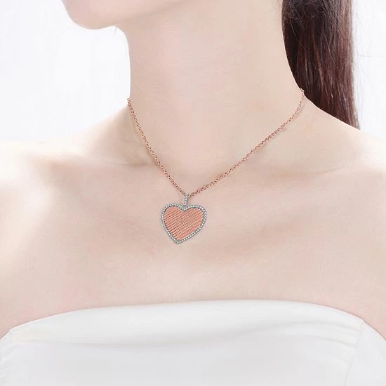 Best reviews of ⌛ Unbranded 18k Rose Gold Over Sterling Silver Heart Pendant Necklace 👏 - Image 2