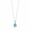 Deals 💯 Unbranded Sterling Silver Larimar Teardrop Pendant Necklace 🎉