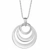 Budget ❤️ Unbranded Sterling Silver Concentric Circle Pendant Necklace 🎁