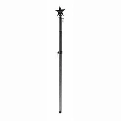 Best Sale 🎉 Unbranded Star Metal Black Extendable House Flag Pole 🧨