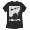 New 🎉 Unbranded Juniors' Santa Claus I Believe Reindeer 🎄 Christmas Graphic Tee 🛒