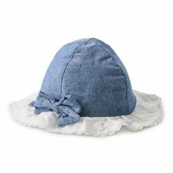 Coupon 🎁 Unbranded Baby / Toddler Girl Chambray & Eyelet Sun Hat 😉