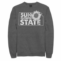 Hot Sale ⭐ Unbranded Juniors' Kansas "Sunflower State" Fleece Graphic Top ✔️