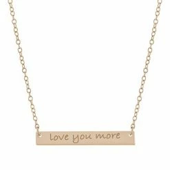 Best reviews of ❤️ Unbranded Sterling Silver "Love You More" Necklace Rose Tone 🔔