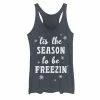 Outlet 🎁 Unbranded Juniors' Trendy ❄ Christmas 'Tis The Season To Be Freezin' Tank Top 🌟