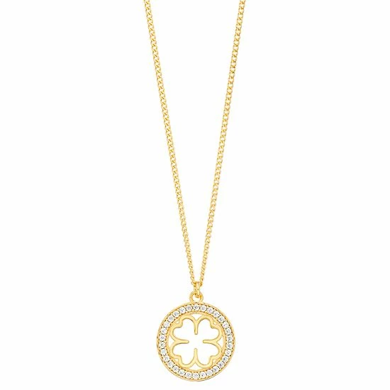 New ๐ Unbranded Sterling Silver Cubic Zirconia Lucky Clover Pendant Necklace โ๏ธ - Image 2