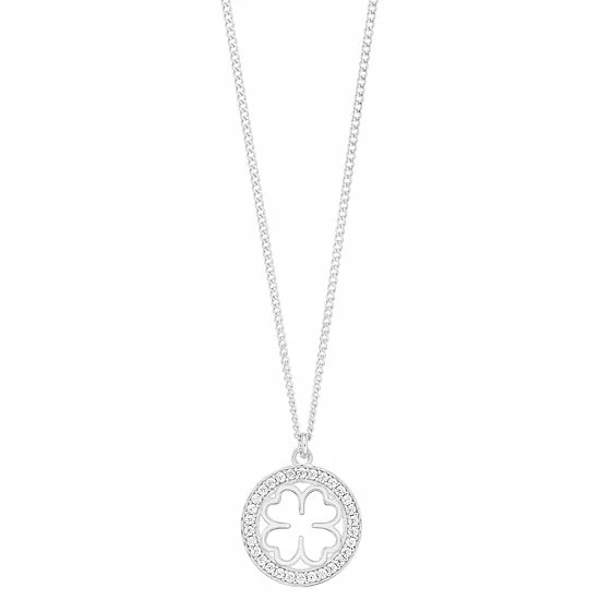 New ๐ Unbranded Sterling Silver Cubic Zirconia Lucky Clover Pendant Necklace โ๏ธ - Image 3