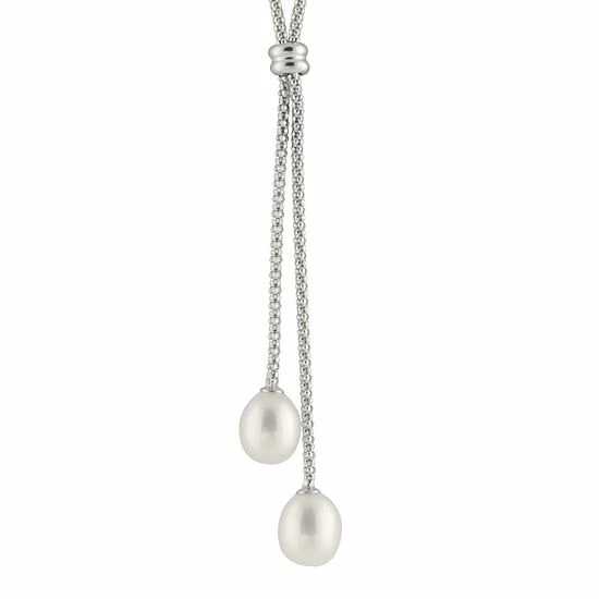Flash Sale 😍 Unbranded Freshwater Cultured Pearl Double Drop Necklace 14k Rose Gold Plated 😍 - Image 2