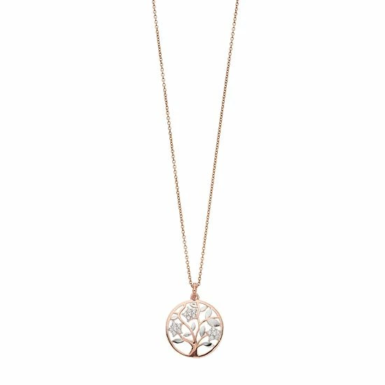 Best Sale ✨ Unbranded Two Tone Sterling Silver Cubic Zirconia Tree Of Life Pendant Necklace 🧨