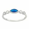 Deals 👏 Unbranded Sterling Silver Lab-Created Blue Spinel & Cubic Zirconia Ring 🎉