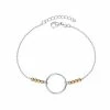 Discount ✔️ Unbranded Two Tone Sterling Silver Circle Link Bracelet 🎉