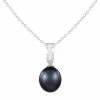 Brand new 💯 Unbranded Dyed Black Freshwater Cultured Pearl Pendant Necklace 💯