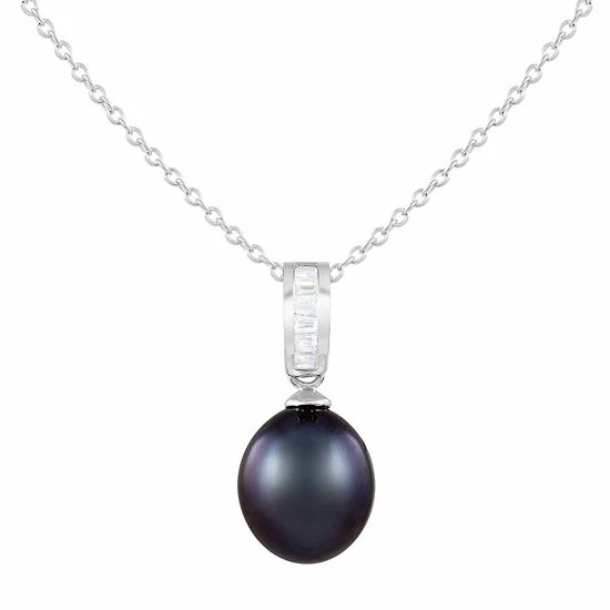 Brand new 💯 Unbranded Dyed Black Freshwater Cultured Pearl Pendant Necklace 💯