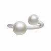 New 🎉 Unbranded Sterling Silver Freshwater Cultured Pearl Openwork Ring 😉
