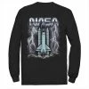 Promo ⭐ Unbranded Men's NASA Rocket Ship Struck By Lightning Long Sleeve Graphic Tee 🌟