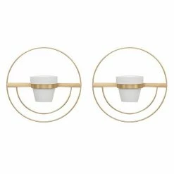 Discount ❤️ Unbranded Circle Planter Wall Decor 2-piece Set 🛒