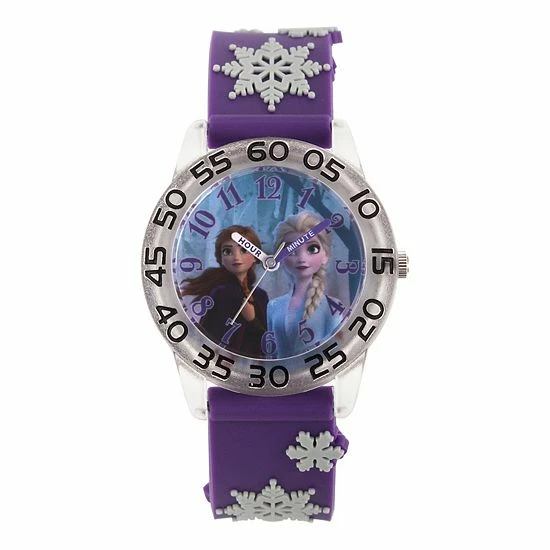 Flash Sale 👍 Unbranded Disney's "Frozen 2" 👧 Girls' Anna & Elsa Time Teacher ⌚ Watch 🔔