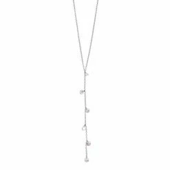 Cheapest 🎁 Unbranded Sterling Silver Cubic Zirconia Shaky Y Necklace ❤️