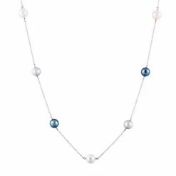 Best deal 🥰 Unbranded Sterling Silver Freshwater Cultured Pearl Station Necklace ✔️