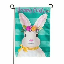 Coupon 🔔 Unbranded Flower Crown Bunny Garden Flag 🔔