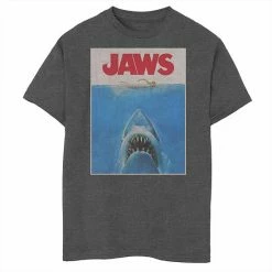 Buy 🥰 Unbranded Boys 8-20 Jaws Classic Retro Shark Attack Poster Graphic Tee 🥰