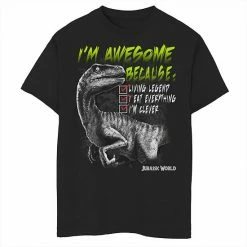 Wholesale 👍 Unbranded Boys 8-20 Jurassic World Awesome Raptor Checklist Graphic Tee 😀
