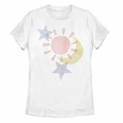Wholesale 👍 Unbranded Juniors' Sun Moon Star Galactic Graphic Tee Athletic Heather 🥰