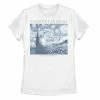 Hot Sale ⌛ Unbranded Juniors' Vincent Van Gogh "A Starry Night" Graphic Tee 🧨