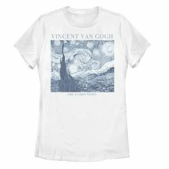Hot Sale ⌛ Unbranded Juniors' Vincent Van Gogh "A Starry Night" Graphic Tee 🧨