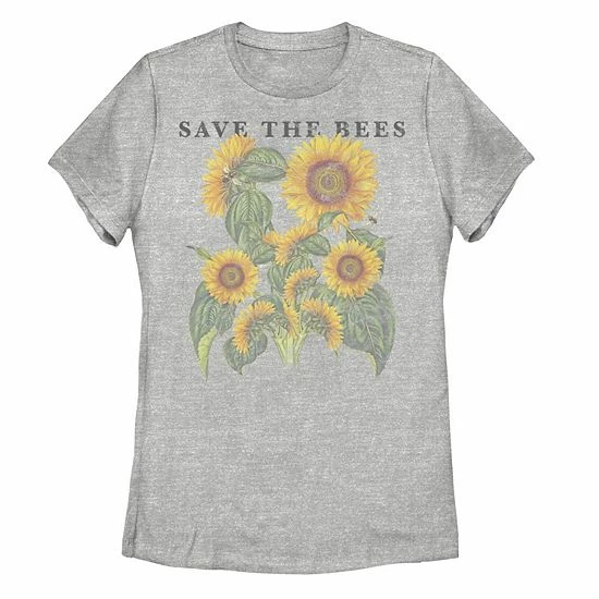 Best deal ⭐ Unbranded Juniors' Sunflower Bees Text Tee 😉