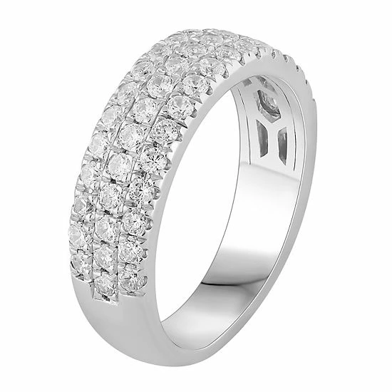 Top 10 😀 Unbranded Platinum 1 Carat T.W. Diamond 3-Row Anniversary Band 🤩 - Image 2