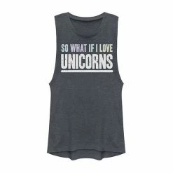 Best deal 🎁 Unbranded Juniors' So What If I Love Unicorns Muscle Tank ✔️