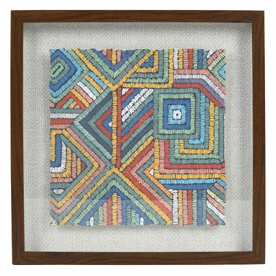 Hot Sale ❤️ Unbranded Colorful Deckled Shadowbox Framed Wall Art ⭐