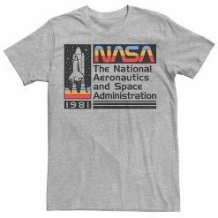 Hot Sale 🎉 Unbranded Men's NASA National Aeronautics Striped Logo Graphic Tee ✨