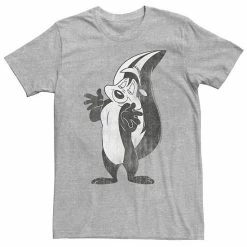 Promo ⌛ Unbranded Men's Looney Tunes Pepe Le Pew Distressed Portrait Graphic Tee 🎁