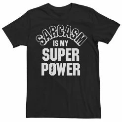 Best Sale ⌛ Unbranded Men's Sarcasm Is My Super Power Collegiate Funny Graphic Tee 🎉