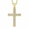 Hot Sale 🛒 Unbranded Men's 10K Gold 1/8 Carat T.W. Diamond Cross Pendant Necklace 👏