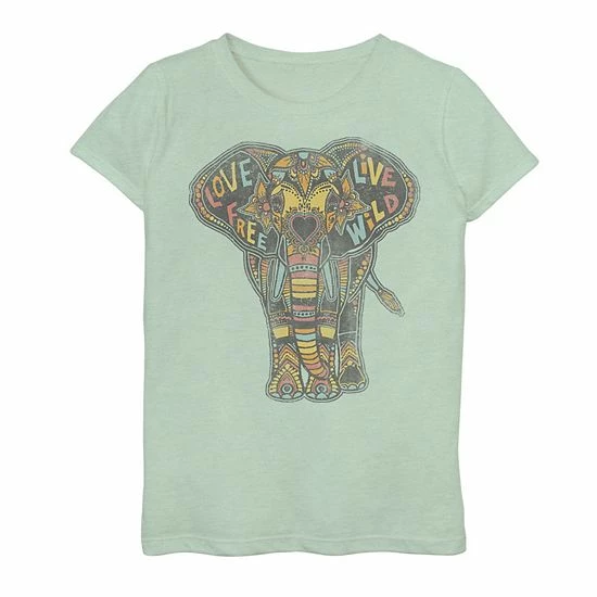 Top 10 ๐ฏ Unbranded ๐ง Girls 7-16 Fifth Sun Love Elephant Graphic Tee Mint โ