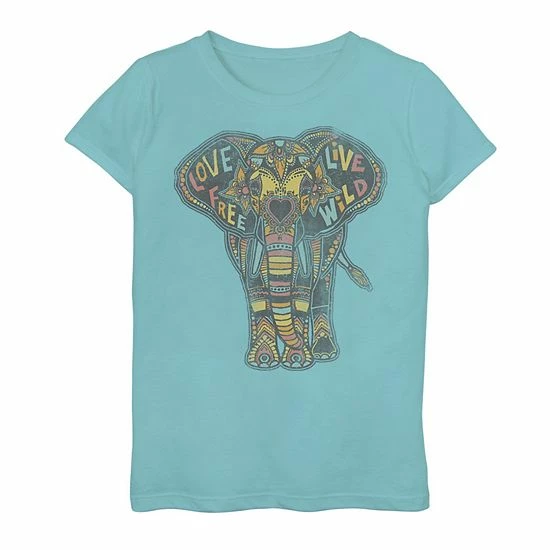 Top 10 ๐ฏ Unbranded ๐ง Girls 7-16 Fifth Sun Love Elephant Graphic Tee Mint โ - Image 2