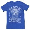 Cheapest 🥰 Unbranded Men's Anchorman Baxter Bark Twice If You're In Milwaukee Portrait Graphic Tee 😀