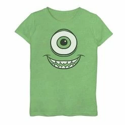 Promo 👍 Unbranded 👧 Girls 7-16 Disney / Pixar Monsters Inc. Mike Wazowski Face Graphic Tee ⌛