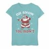 Coupon 🎉 Unbranded 👧 Girls 7-16 "Oh Snow You Didn't" Santa Graphic Tee 😍