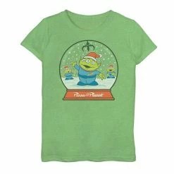 Wholesale 🛒 Unbranded 👧 Girls 7-16 Disney / Pixar Toy Story Aliens Pizza Planet Snowglobe Graphic Tee 🔥