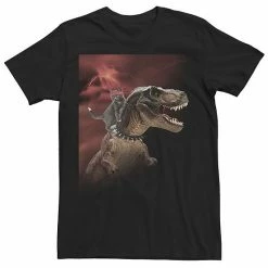 Best Pirce 🎉 Unbranded Big & Tall Kitty Cat T-Rex Riding Volcano Lightning Tee 🔥