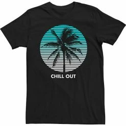 New 🥰 Unbranded Big & Tall Chill Out Palm Tree Lines Tee 🛒